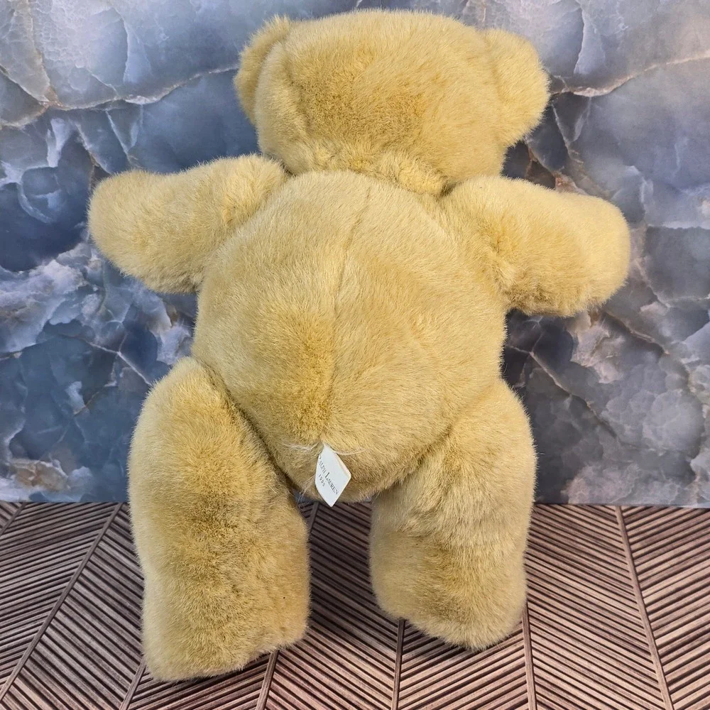 Vintage Ralph Lauren Golden Yellow Jointed Teddy Bear Soft‎ Stuffed Animal 14 In